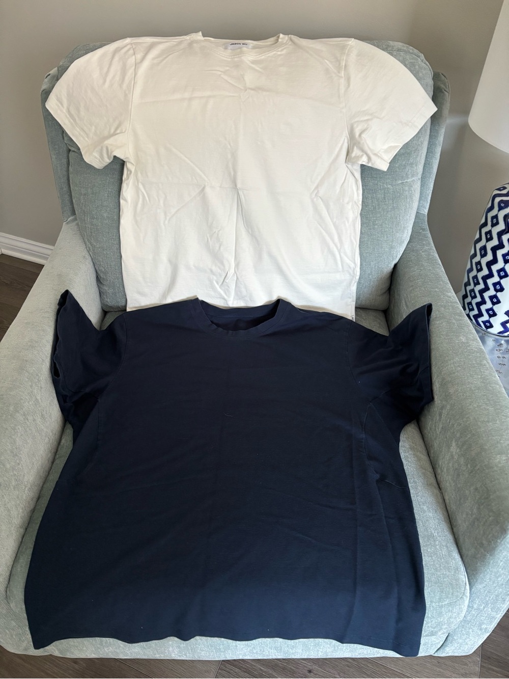 Jason Wu Lululemon Men's Short Sleeve Tees - White & Black M blue cotton S